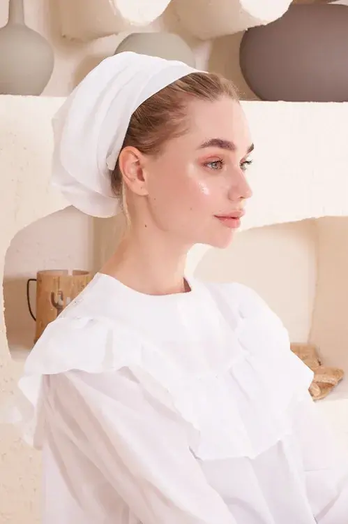 Pamuklu İç Tülbent - Beyaz - 2