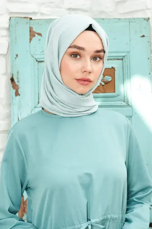 Jakar Pamuk Şal / Botanik Desen - Turkuaz Mavisi - 1