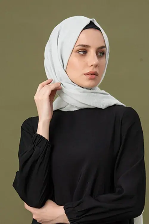 Keten Vual Şal - Taş - 1