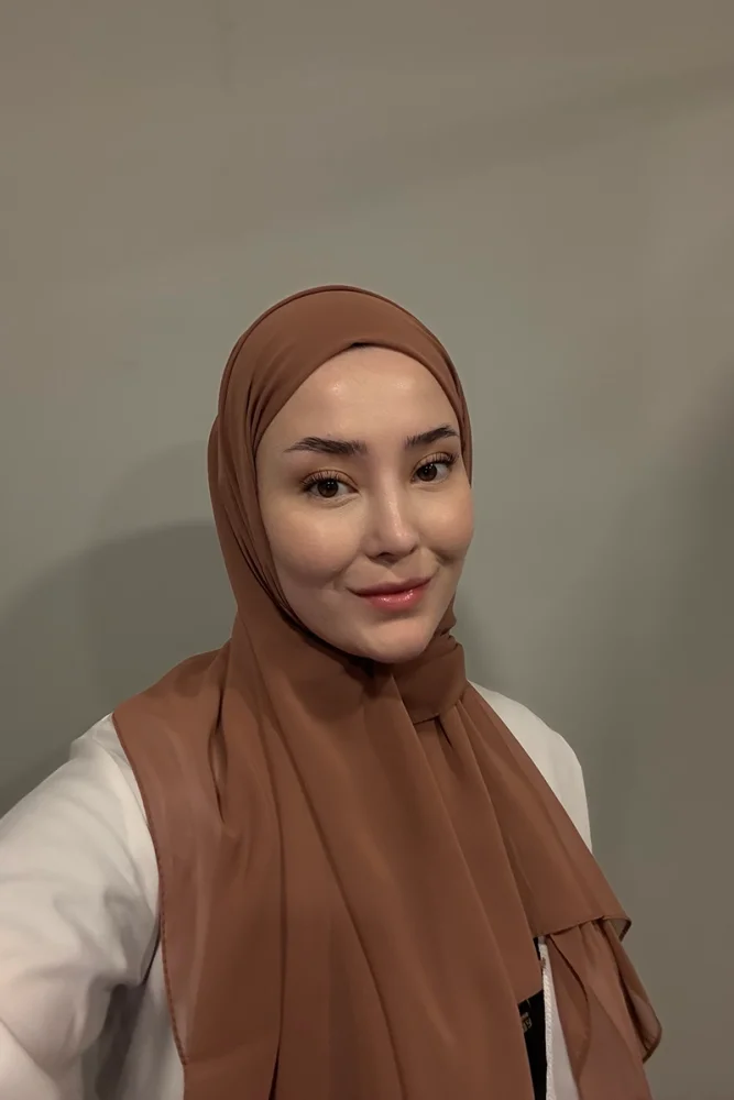 Krep Şifon Şal - Bronz - 1