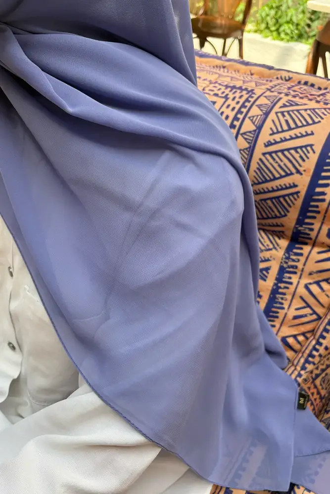 Krep Şifon Şal - Leylak - 3