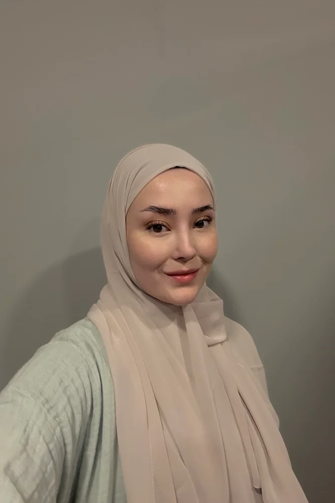 Krep Şifon Şal - Taş - 2