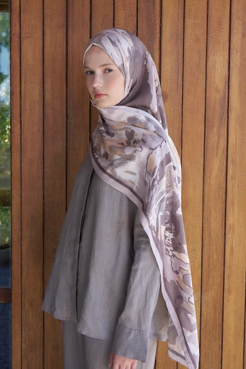 Live Amora Desen Şal - Bej 