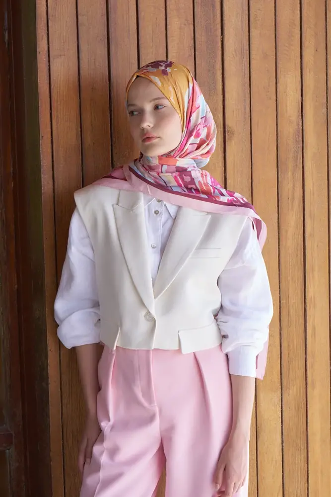 Live Amora Desen Şal - Renkli - 2