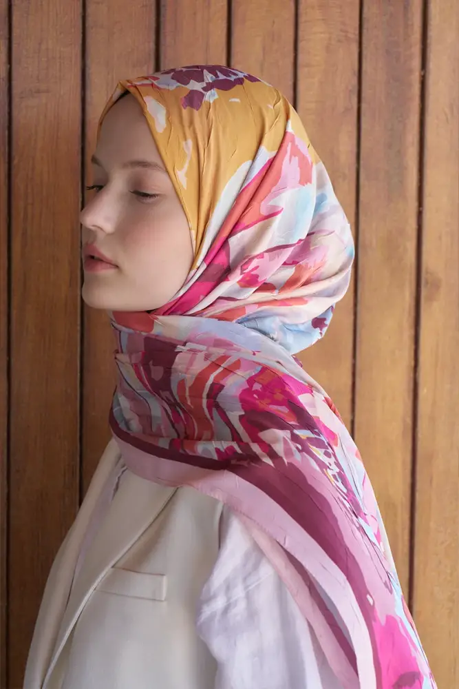 Live Amora Desen Şal - Renkli - 1