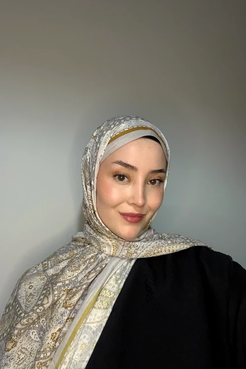 Live Siena Desen Şal - Hardal 