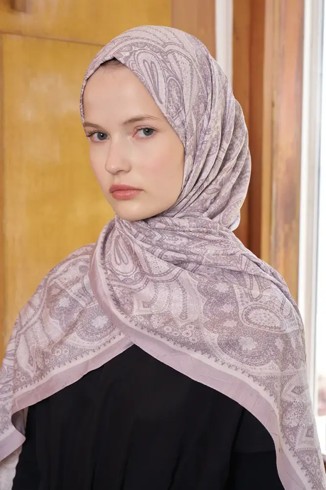 Live Siena Desen Şal - Bej - 1