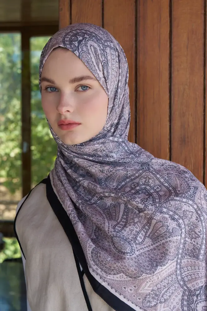 Live Siena Desen Şal - Siyah - 3