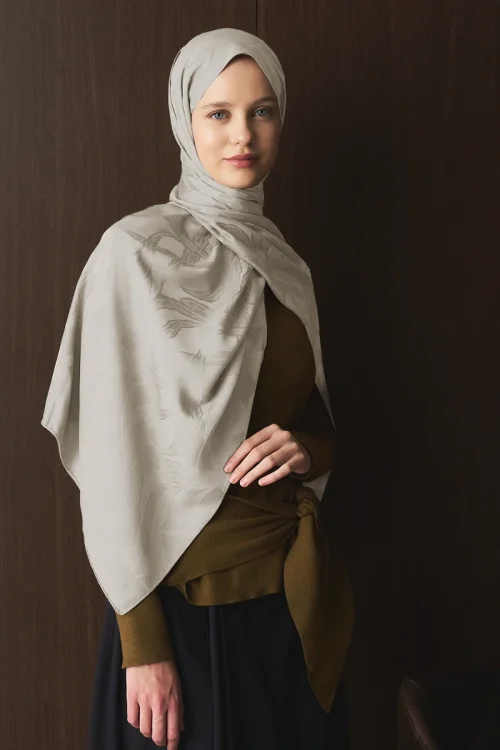 Naiya Jakar Şal Wave Desen - Bej 