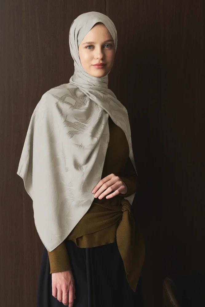 Naiya Jakar Şal Wave Desen - Bej - 1