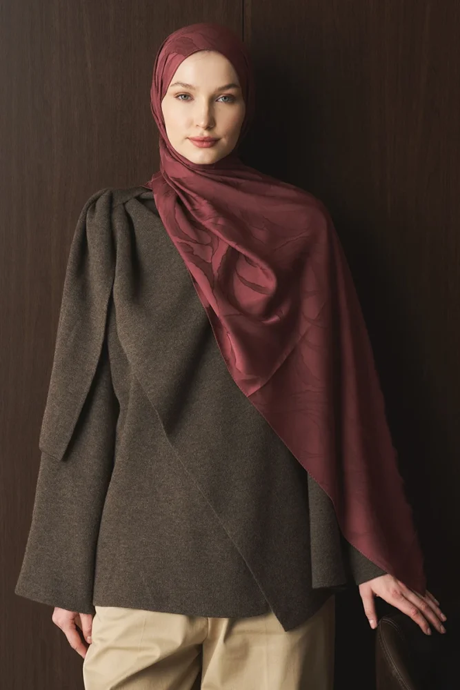 Naiya Jakar Şal Wave Desen - Gül Ağacı - 4