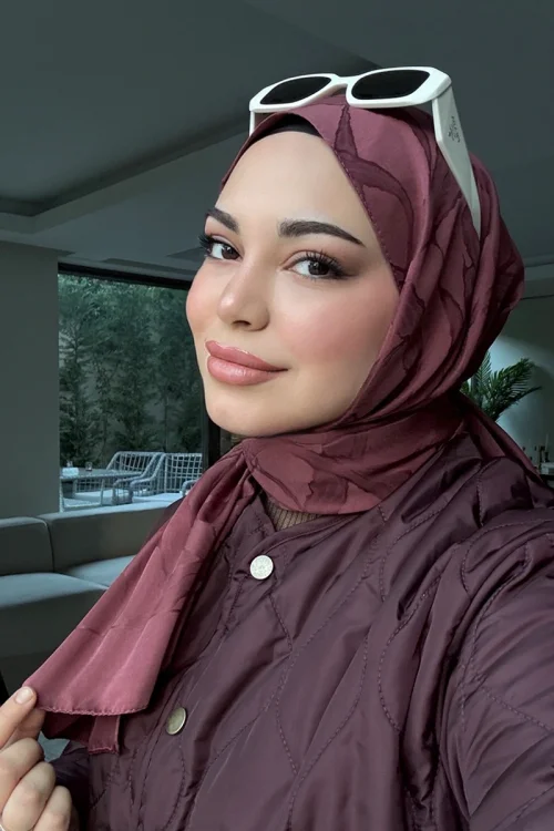 Naiya Jakar Şal Wave Desen - Gül Ağacı 