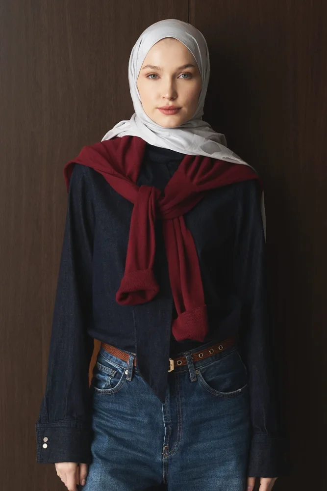 Naiya Jakar Şal Wave Desen - Gümüş - 1