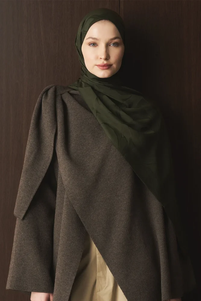 Naiya Jakar Şal Wave Desen - Haki - 3