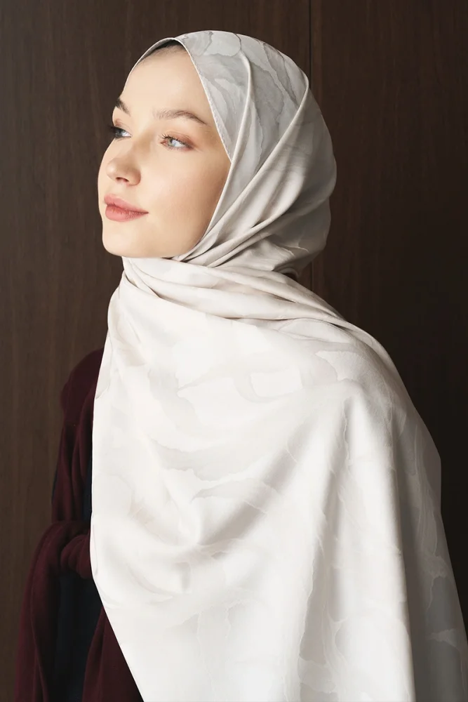 Naiya Jakar Şal Wave Desen - Kırık Beyaz - 4