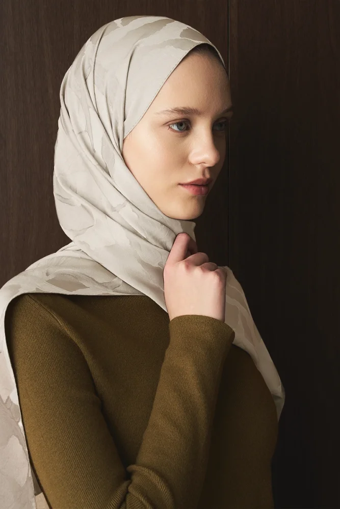 Naiya Jakar Şal Wave Desen - Krem - 3