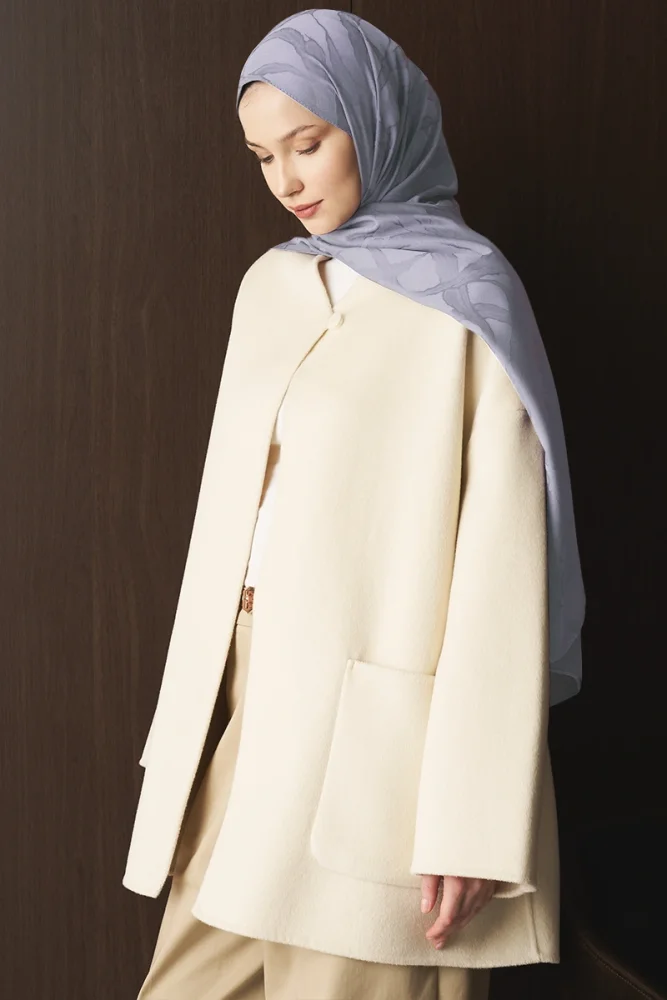 Naiya Jakar Şal Wave Desen - Lila - 1