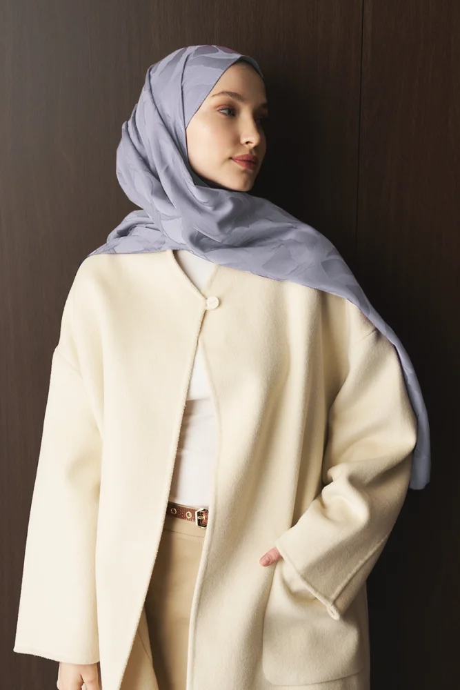 Naiya Jakar Şal Wave Desen - Lila - 2