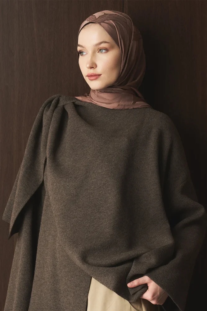 Naiya Jakar Şal Wave Desen - Mocha - 2