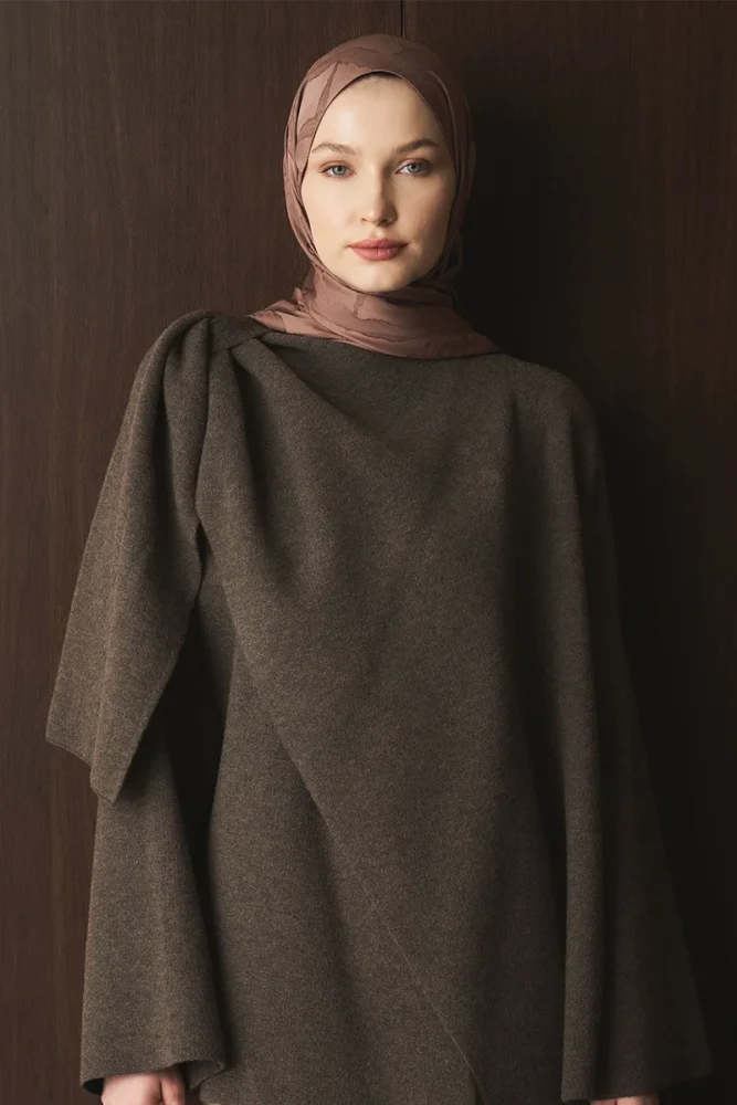 Naiya Jakar Şal Wave Desen - Mocha - 3