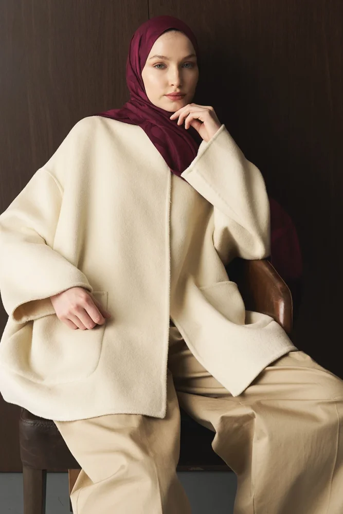 Naiya Jakar Şal Wave Desen - Mürdüm - 6