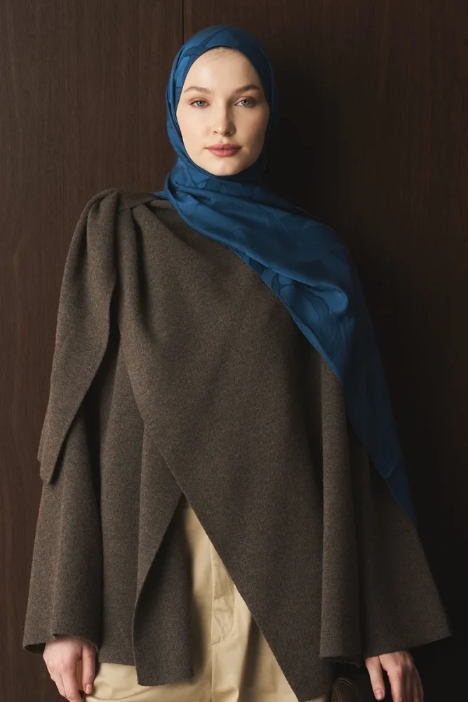 Naiya Jakar Şal Wave Desen - Petrol - 3