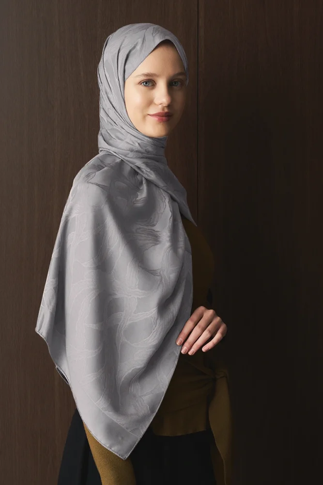 Naiya Jakar Şal Wave Desen - Taş - 3