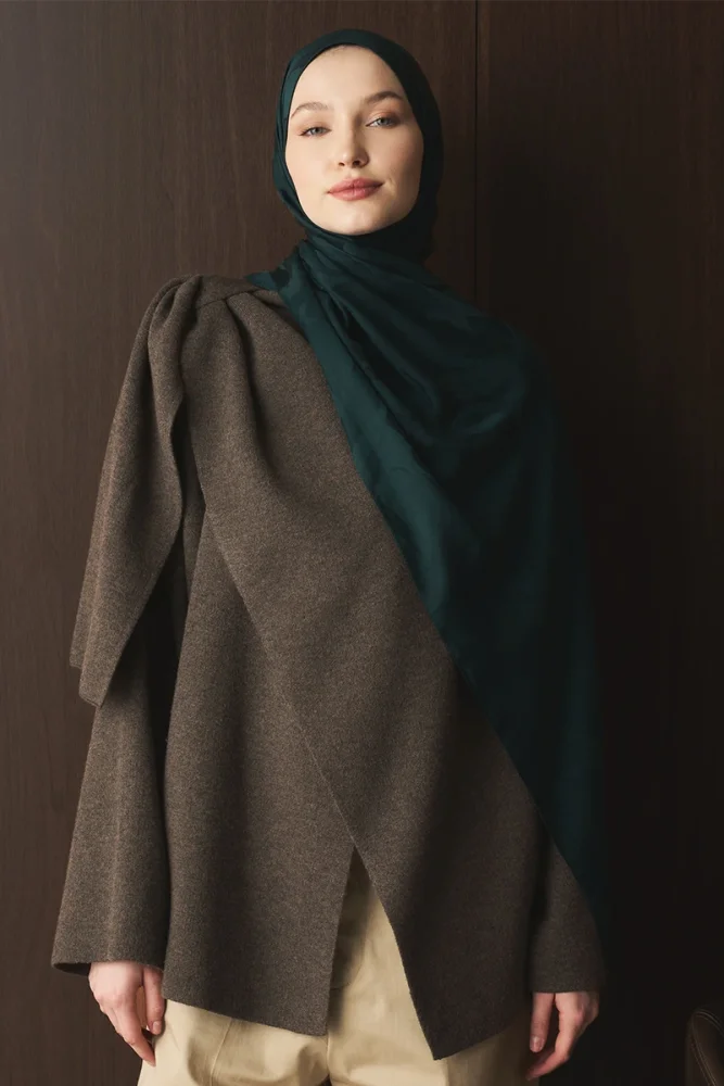 Naiya Jakar Şal Wave Desen - Zümrüt Yeşili - 5