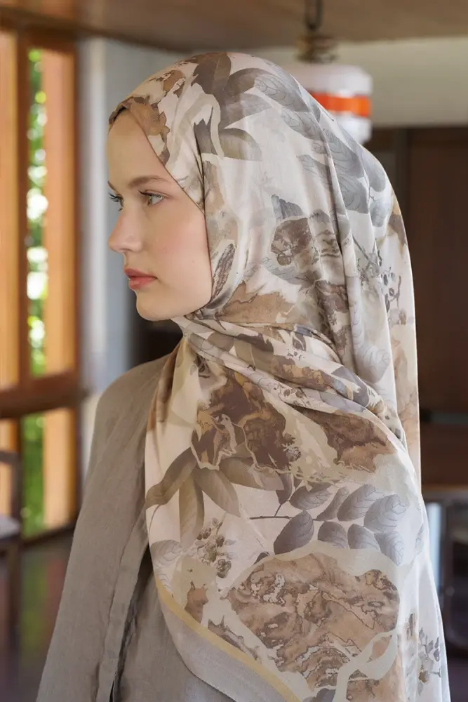 Passionate Lush Desen Şal - Bej - 3