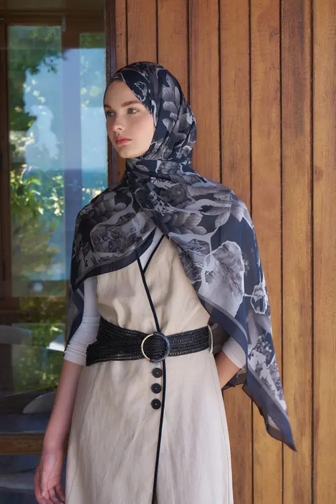 Passionate Lush Desen Şal - Siyah - 3