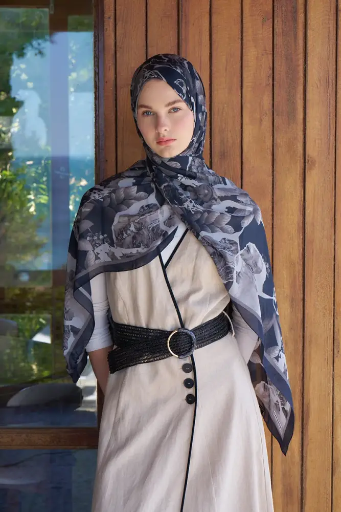 Passionate Lush Desen Şal - Siyah - 4