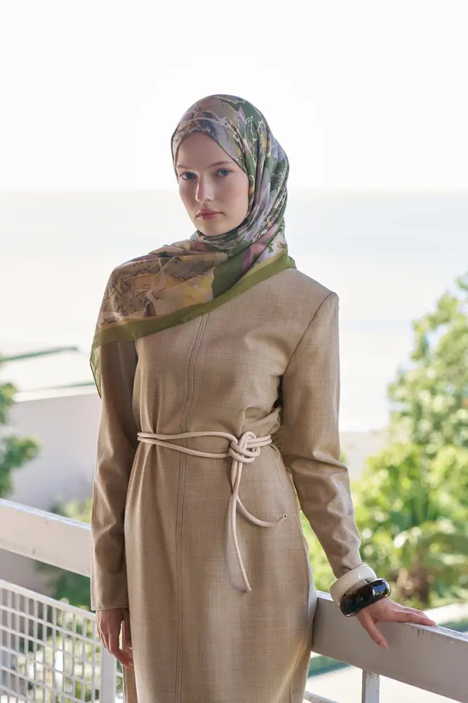 Passionate Lush Desen Şal - Yeşil - 3