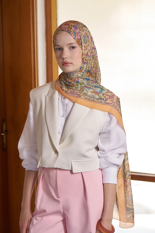 Passionate Marissa Desen Şal - Turuncu 