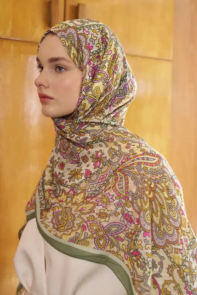 Passionate Marissa Desen Şal - Yeşil - 2