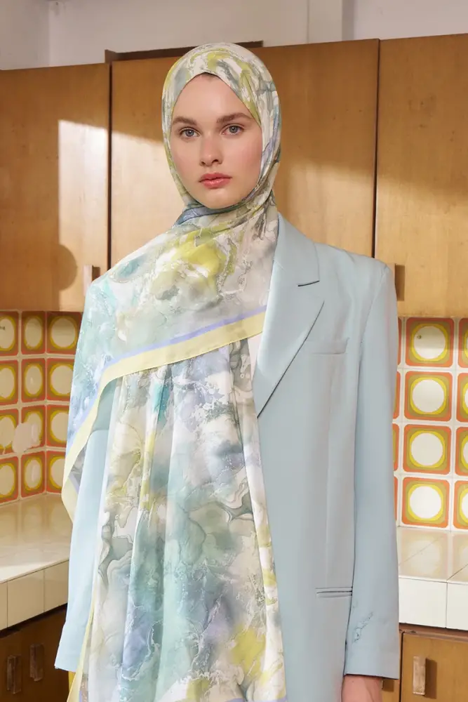 Passionate Solstice Desen Şal - Sarı - 2