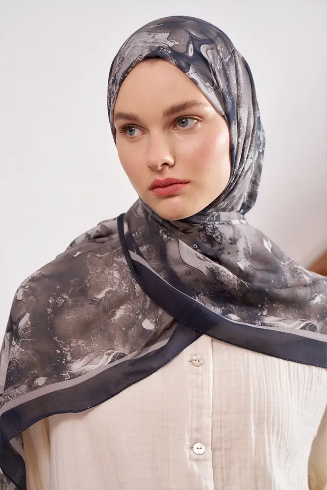 Passionate Solstice Desen Şal - Siyah - 3