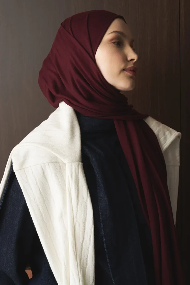 Penye Şal - Bordo - 5