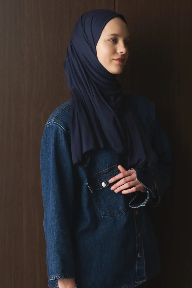 Penye Şal - Lacivert - 2