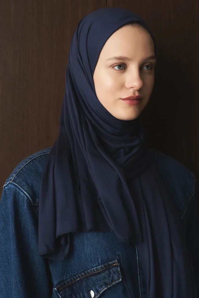 Penye Şal - Lacivert - 3