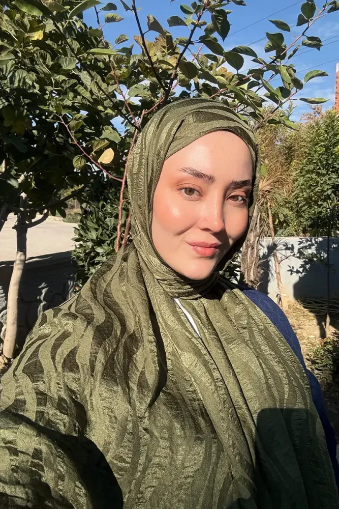 Premium Jakar Şal Dalga Desen - Yeşil - 1