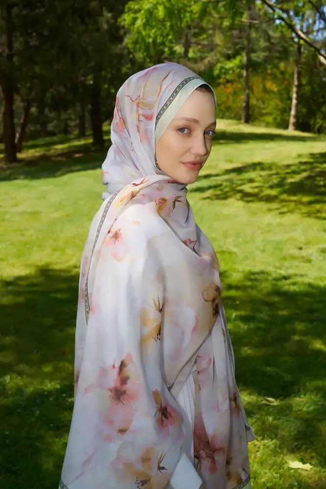 Prestige Dalia Desen Şal - Soft Yeşil - 1