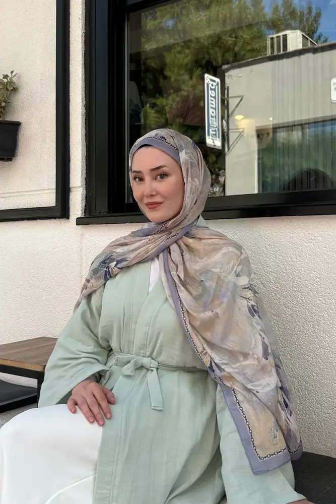 Prestige Leona Desen Şal - Lila - 3