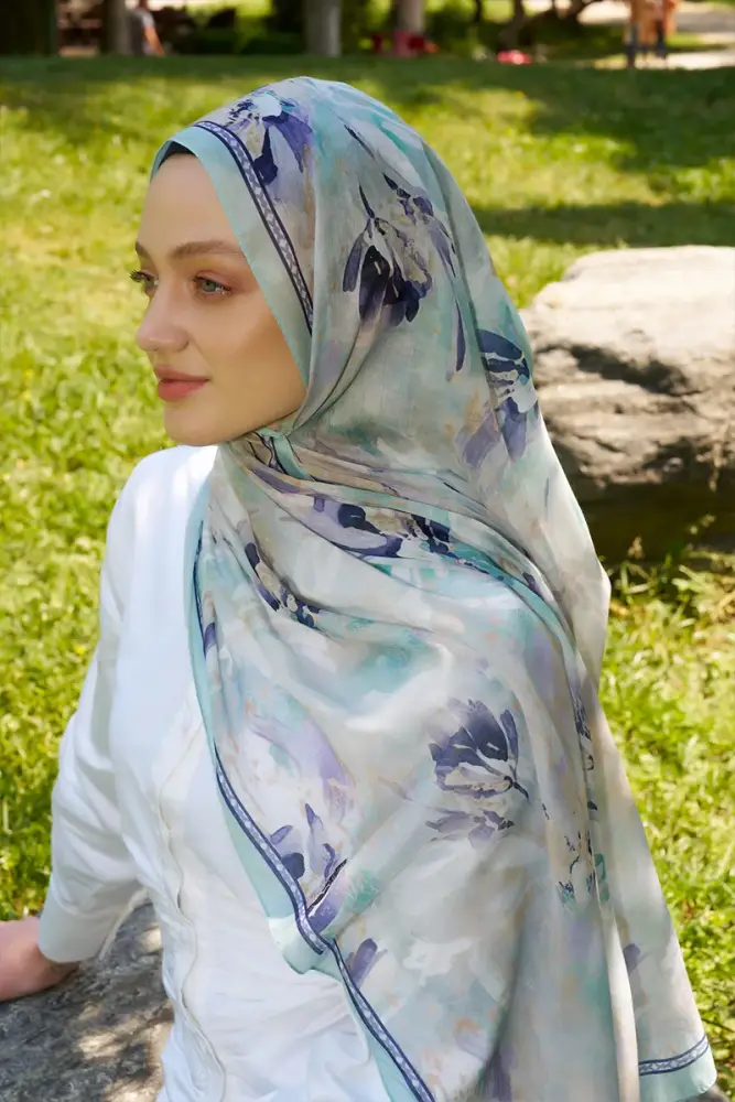 Prestige Leona Desen Şal - Mint - 2