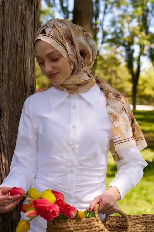 Prestige Leona Desen Şal - Sarı 