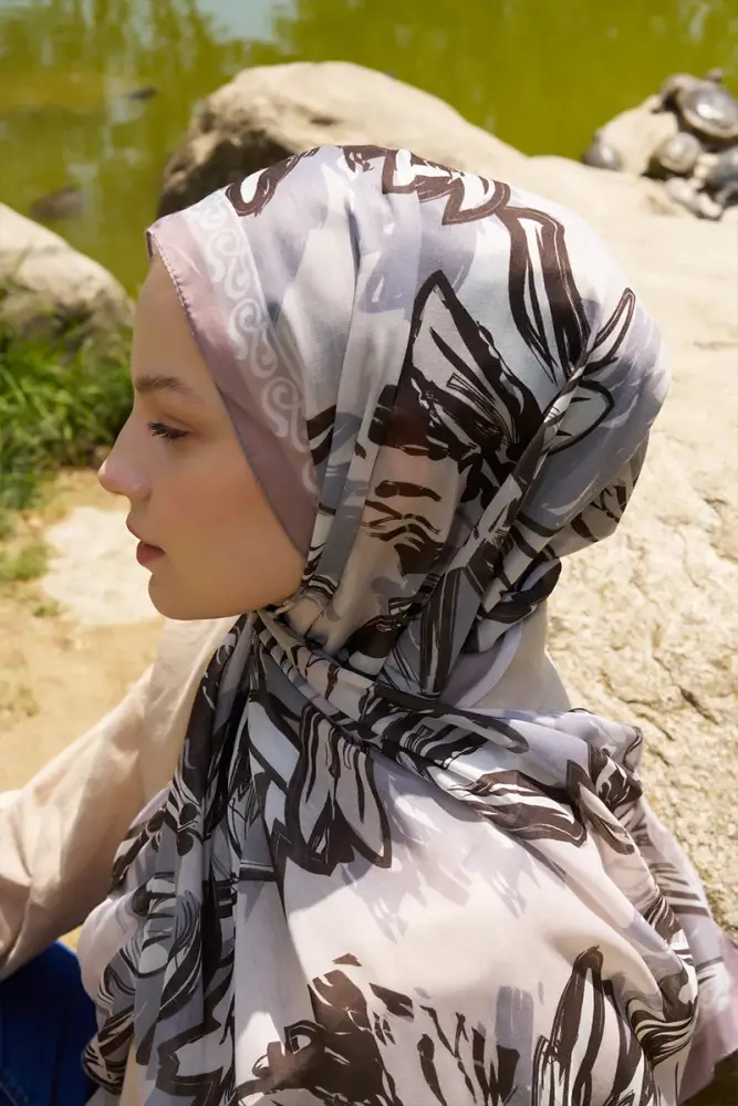 Prestige Line Desen Şal - Bej - 2