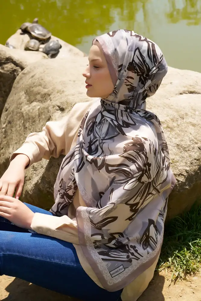 Prestige Line Desen Şal - Bej - 3