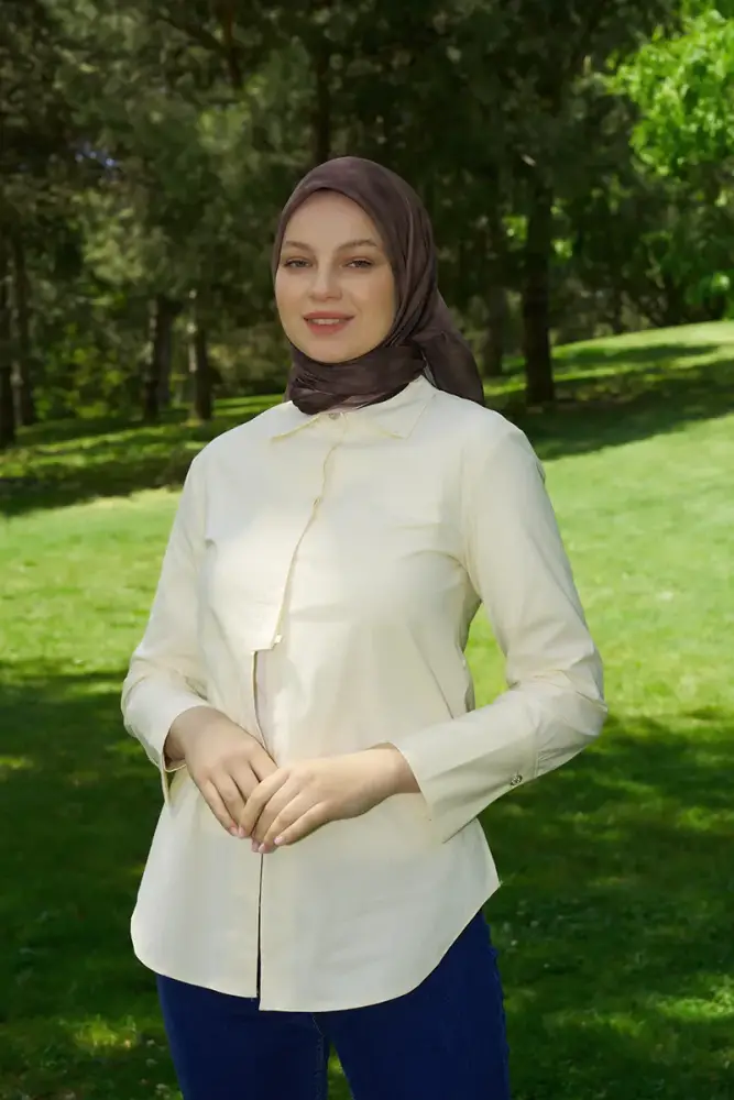 Rustic Batik Desen Eşarp - Kahverengi - 1