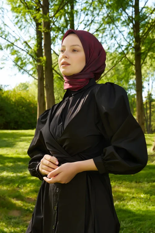 Rustic Batik Desen Eşarp - Kırmızı 