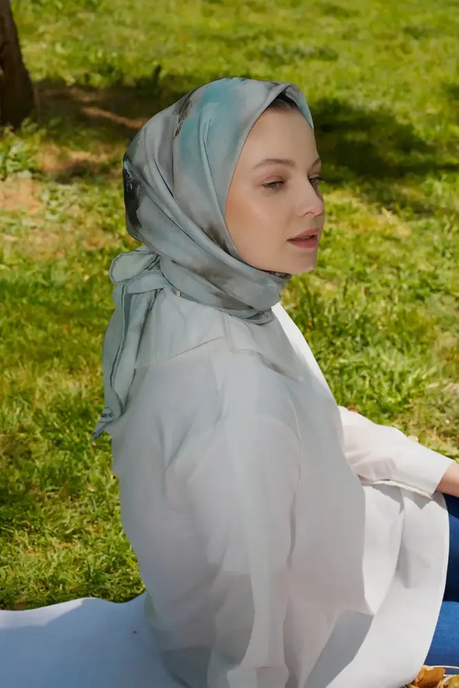 Rustic Rosie Desen Eşarp - Mint - 2