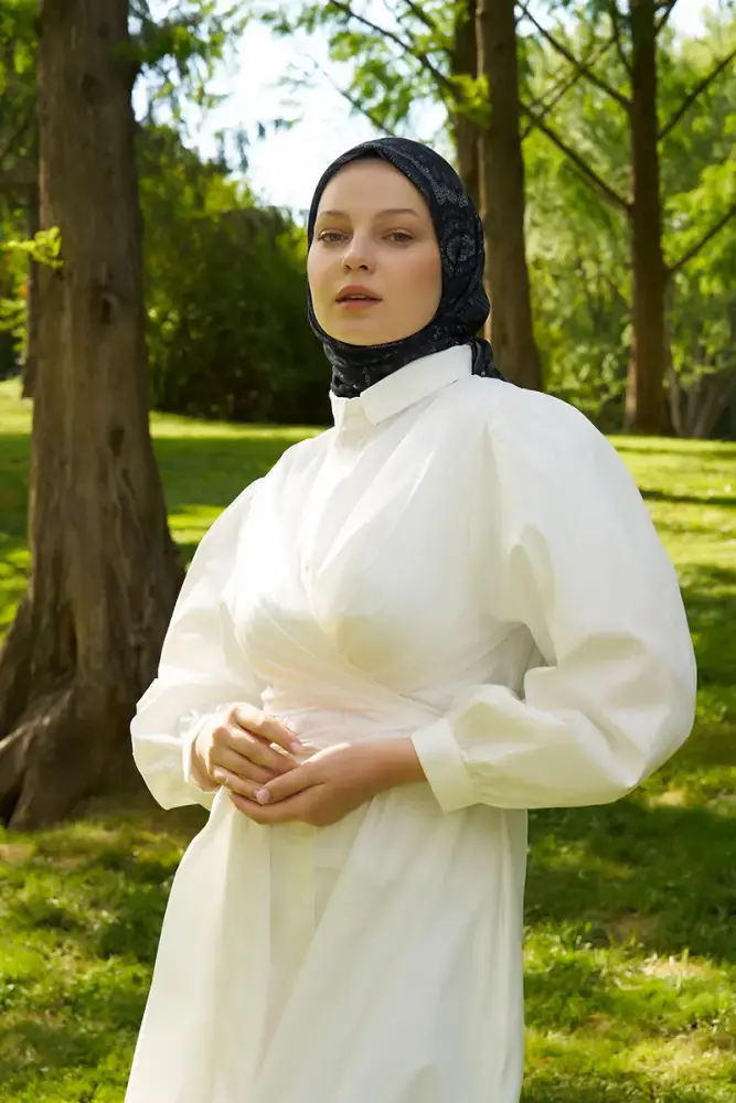 Rustic Mistral Desen Eşarp - Siyah - 2